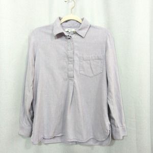Madewell Flannel Top Womens Small Lavender Shirt